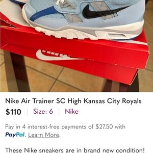 Nike Blue and White Sneakers with Air Cushioning